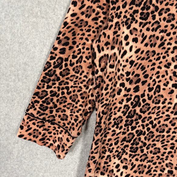 Soma Nightgown Sleep Shirt Womens Medium Animal Leopard Cotton Modal Soft‎ Thin - Picture 5 of 11